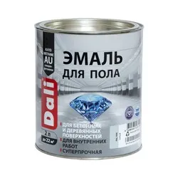 ЭМАЛЬ ДЛЯ ПОЛА АЛКИДНО-УРЕТАН. "DALI" КРАСНО-КОРИЧНЕВАЯ  2 Л (1/3) "РОГНЕДА"