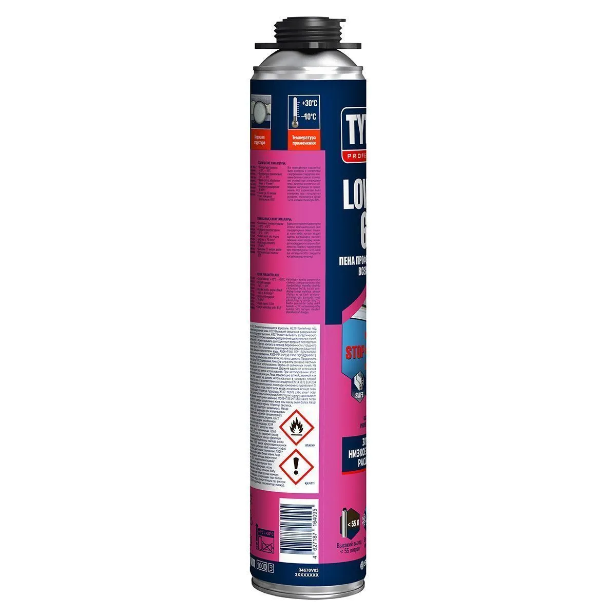 ПЕНА МОНТАЖНАЯ "TYTAN PROFESSIONAL LOW EX 60" ПРОФИ 750 МЛ ВСЕСЕЗОННАЯ (12)