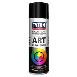 КРАСКА АЭРОЗОЛЬ "TYTAN PROFESSIONAL" ART ЧЕРНАЯ МАТОВАЯ 400 МЛ (12)  RAL 9004