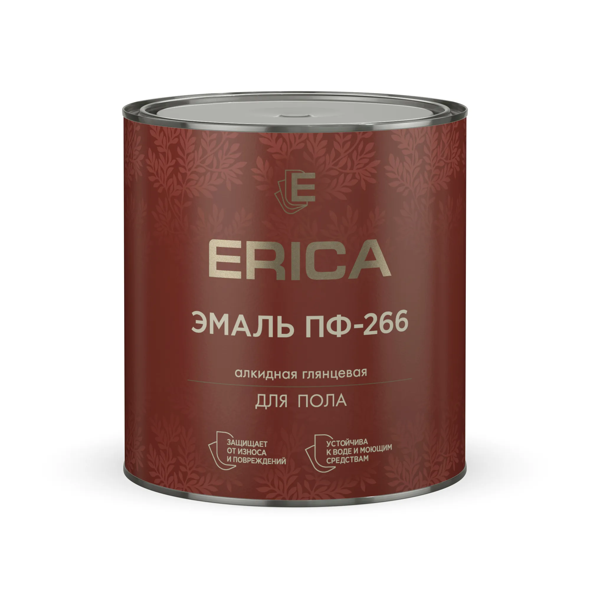 ЭМАЛЬ ПФ-266 "ERICA" ЖЕЛТО-КОРИЧНЕВАЯ 2,6 КГ (1/6)