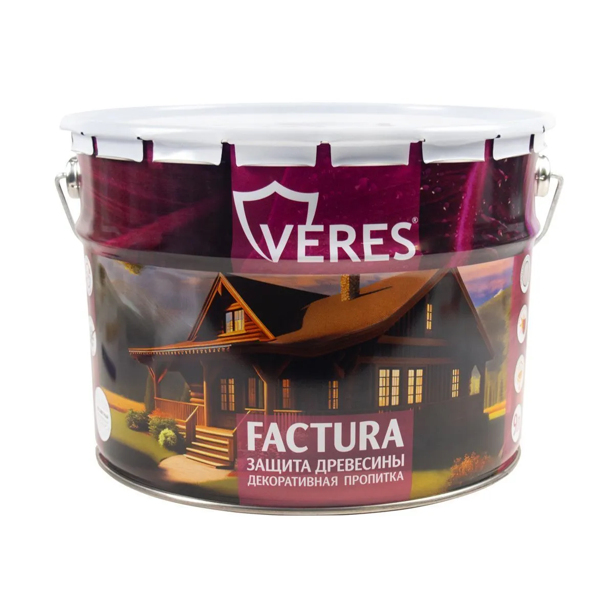 ПРОПИТКА ДЕКОРАТИВНАЯ "FACTURA" БЕСЦВЕТНЫЙ 9 Л (1) "VERES"