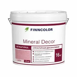 ШТУКАТУРКА "MINERAL DECOR"  KTA  "ШУБА" 1,5 ММ  16 КГ (1) "FINNCOLOR"