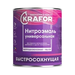 ЭМАЛЬ НЦ-132 КОРИЧНЕВАЯ 1,7 КГ (1/6) "KRAFOR"