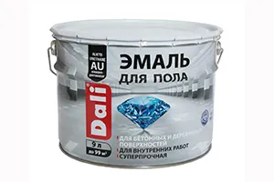 ЭМАЛЬ ДЛЯ ПОЛА АЛКИДНО-УРЕТАН. "DALI" КРАСНО-КОРИЧНЕВАЯ  9 Л (1) "РОГНЕДА"