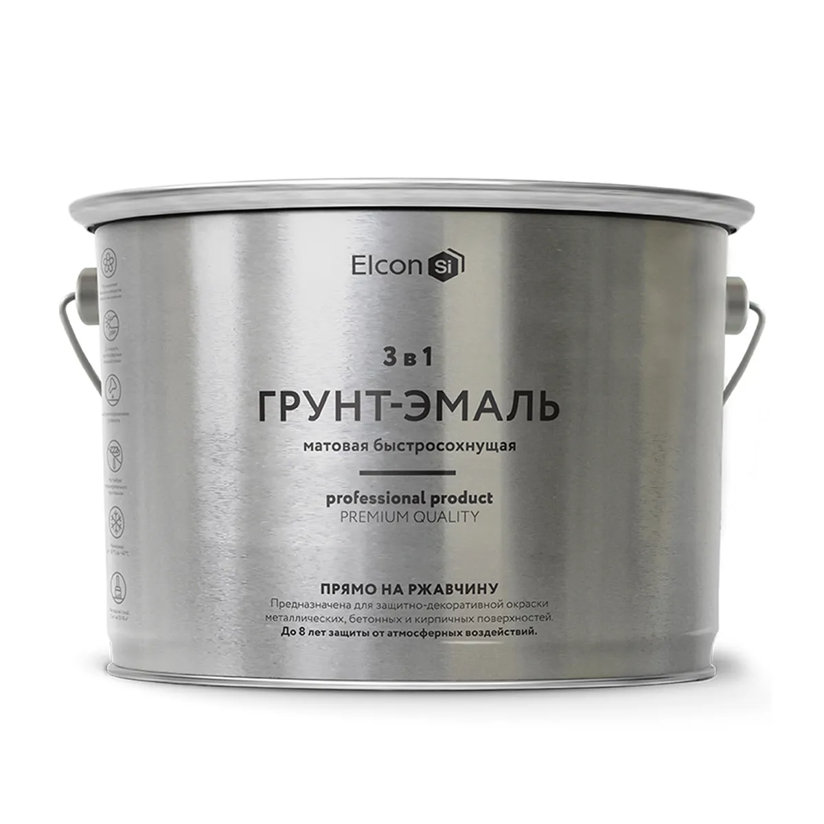 ГРУНТ-ЭМАЛЬ ПО РЖАВЧИНЕ 3 В 1 МАТОВАЯ БЕЖЕВАЯ 10 КГ (1) "ELCON"