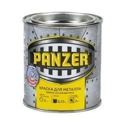 КРАСКА "PANZER" ДЛЯ МЕТАЛЛА  ГЛАДКАЯ  КОРИЧНЕВАЯ 0,25 Л (1/6)  RAL 8017