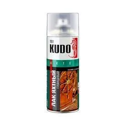 ЛАК АЭРОЗОЛЬ ЯХТНЫЙ ГЛЯНЦЕВЫЙ 520 МЛ (1/12) "KUDO" KU-9003
