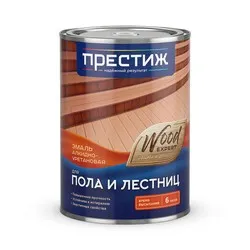 ЭМАЛЬ ДЛЯ ПОЛА АЛКИДНО-УРЕТАН. БЫСТРОСОХН. ЖЕЛТО-КОРИЧНЕВАЯ 0,9 КГ (1/6) "ПРЕСТИЖ"