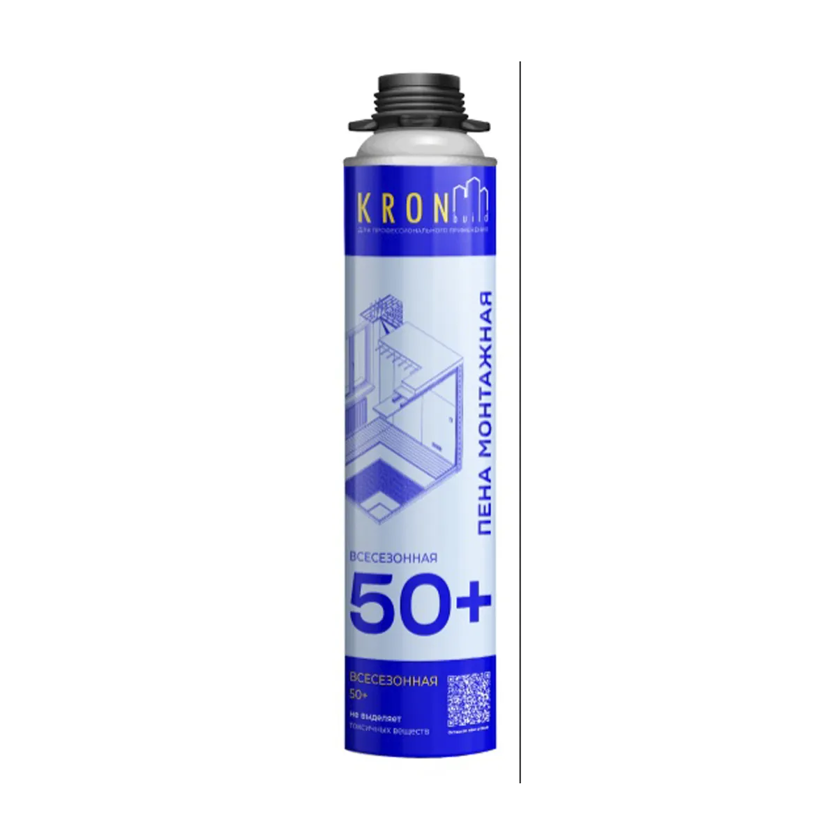 ПЕНА МОНТАЖНАЯ "KRONBUILD 50+" ПРОФИ 850 МЛ ВСЕСЕЗОННАЯ (12)