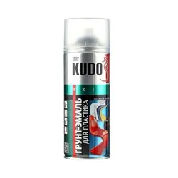ГРУНТ-ЭМАЛЬ АЭРОЗОЛЬ ДЛЯ ПЛАСТИКА RAL 9003 БЕЛАЯ 520 МЛ (1/12) "KUDO" KU-6003