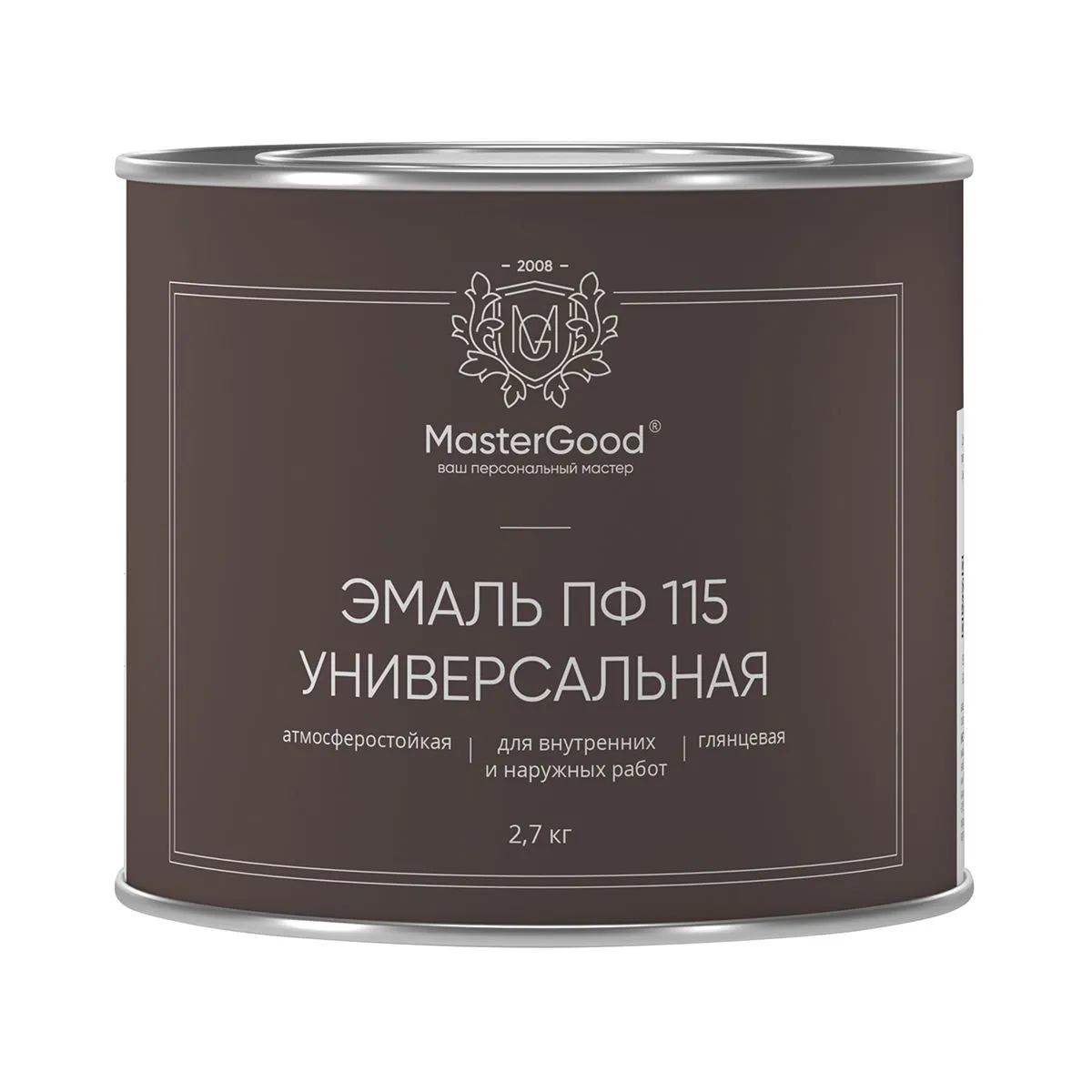 ЭМАЛЬ ПФ-115 СЕРАЯ 2,7 КГ (1/6) "MASTERGOOD"