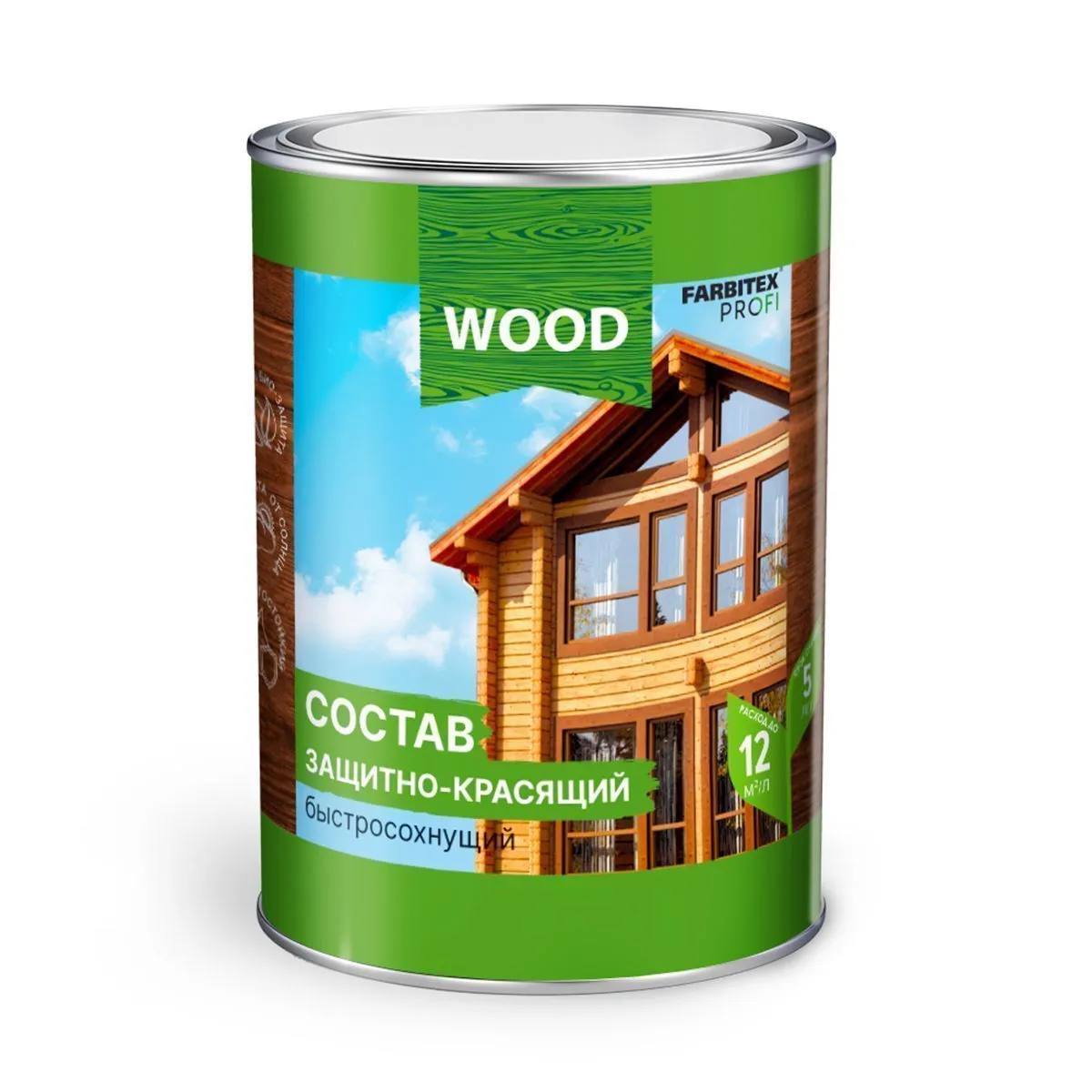 СОСТАВ ЗАЩИТНО-КРАСЯЩИЙ БЫСТРОСОХНУЩИЙ ПАЛИСАНДР 0,75 Л (8) "FARBITEX PROFI WOOD"