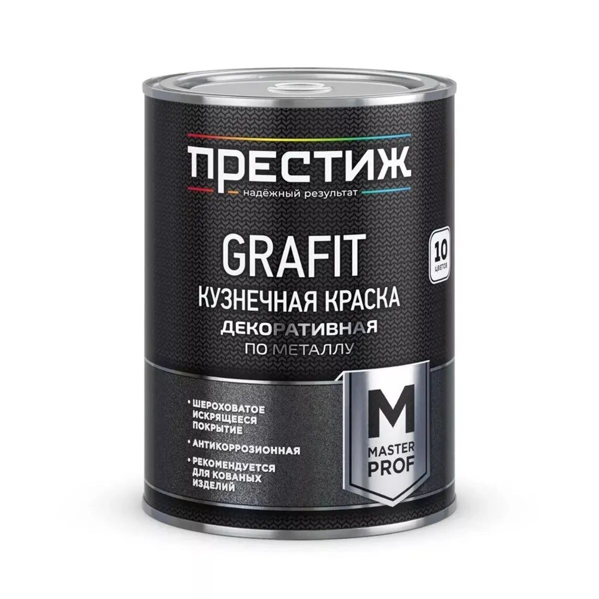 КРАСКА КУЗНЕЧНАЯ С ЭФФЕКТОМ "GRAFIT"  ЗОЛОТИСТАЯ 0,9 КГ (6) "ПРЕСТИЖ"