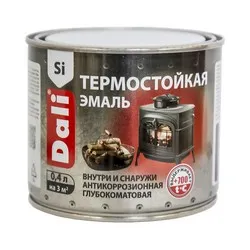 ЭМАЛЬ ТЕРМОСТОЙКАЯ "DALI" ЧЕРНАЯ 0,4 Л (1/6) "РОГНЕДА"