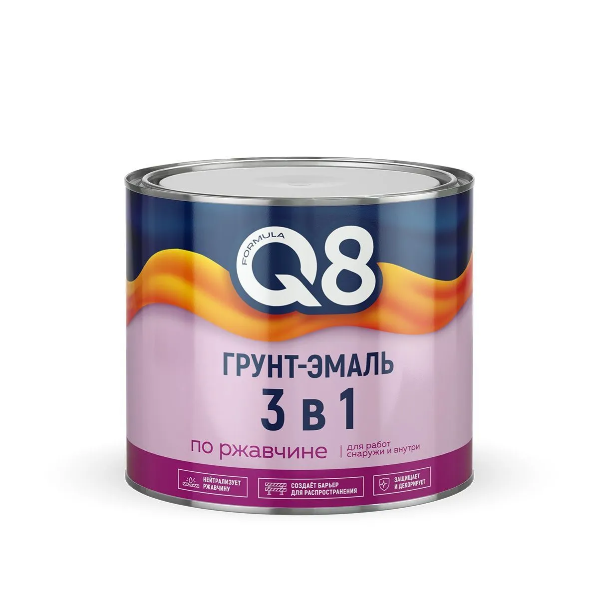 ГРУНТ- ЭМАЛЬ ПО РЖАВЧИНЕ "FORMULA Q8" ШОКОЛАДНАЯ 1,8 КГ (1/6)