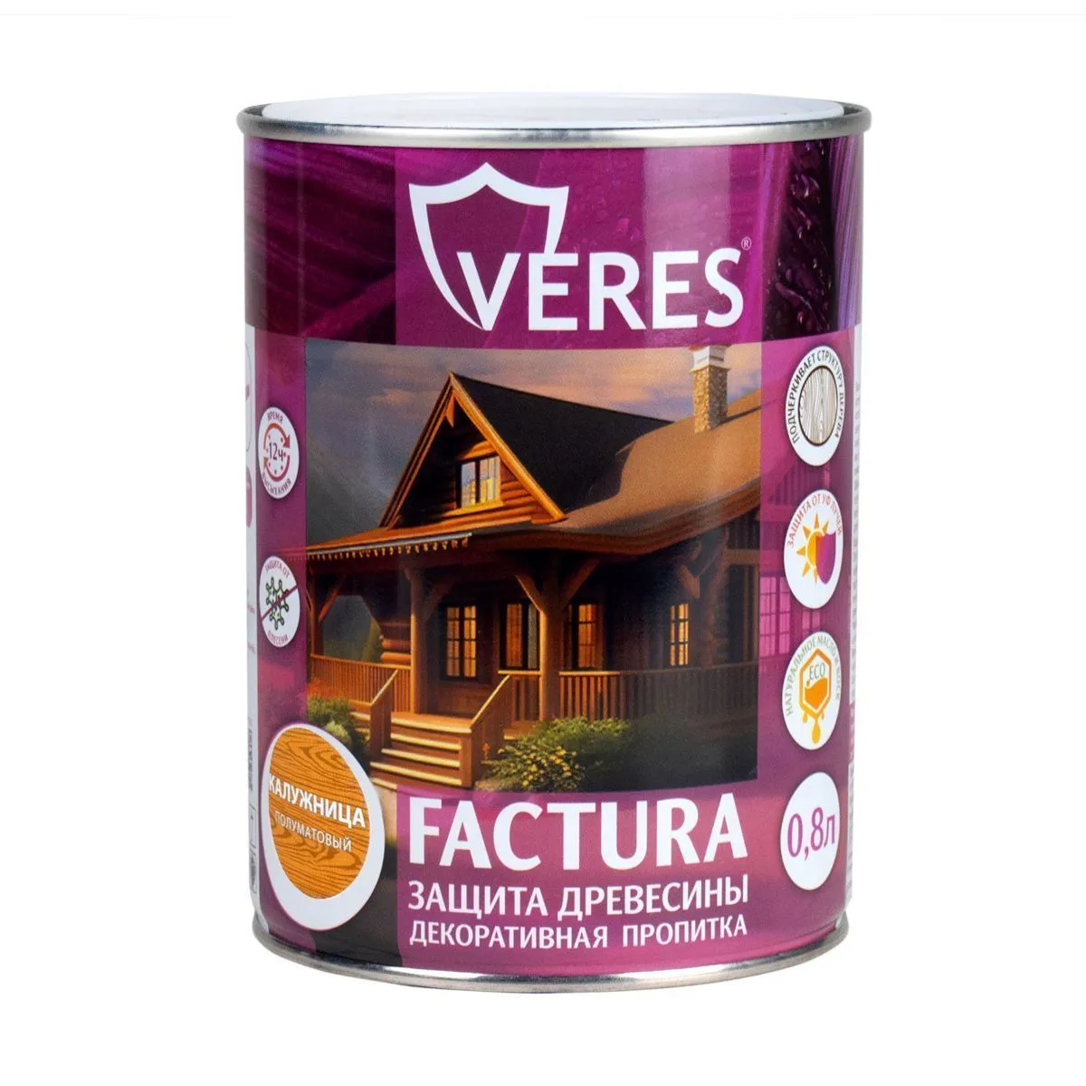 ПРОПИТКА ДЕКОРАТИВНАЯ "FACTURA" КАЛУЖНИЦА 0,8 Л (1/8) "VERES"