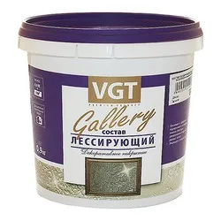 СОСТАВ ЛЕССИРУЮЩИЙ "VGT GALLERY" СЕРЕБРИСТО-БЕЛЫЙ ПОЛУПРОЗРАЧН. 0,9 КГ (1/6)