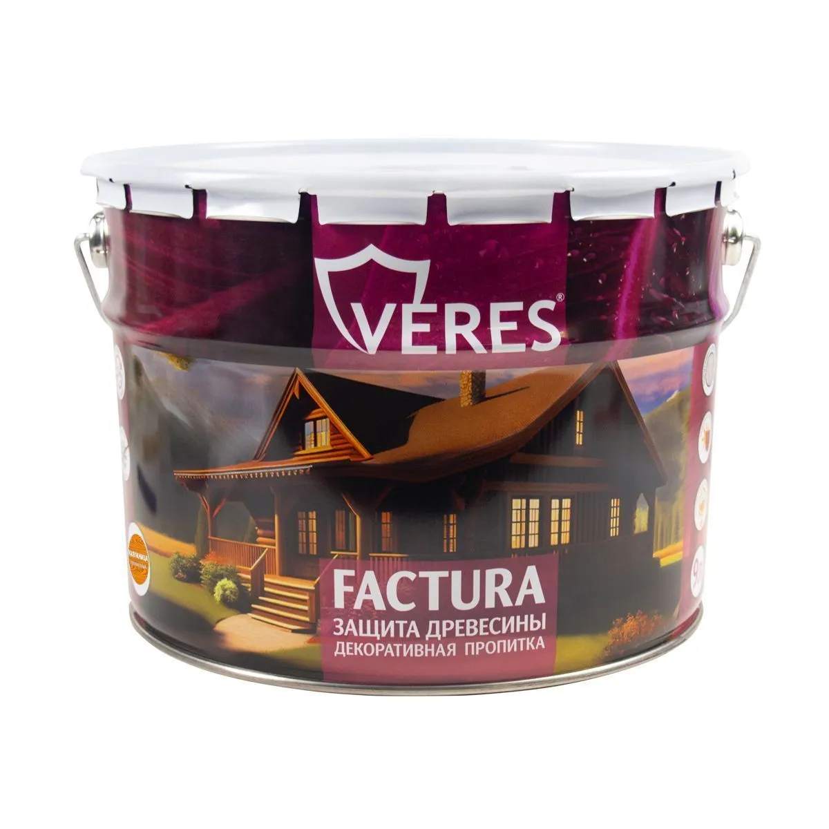 ПРОПИТКА ДЕКОРАТИВНАЯ "FACTURA" КАЛУЖНИЦА 9 Л (1) "VERES"