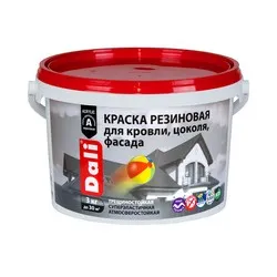 КРАСКА РЕЗИНОВАЯ "DALI" СЕРАЯ  3 КГ (1) "РОГНЕДА"