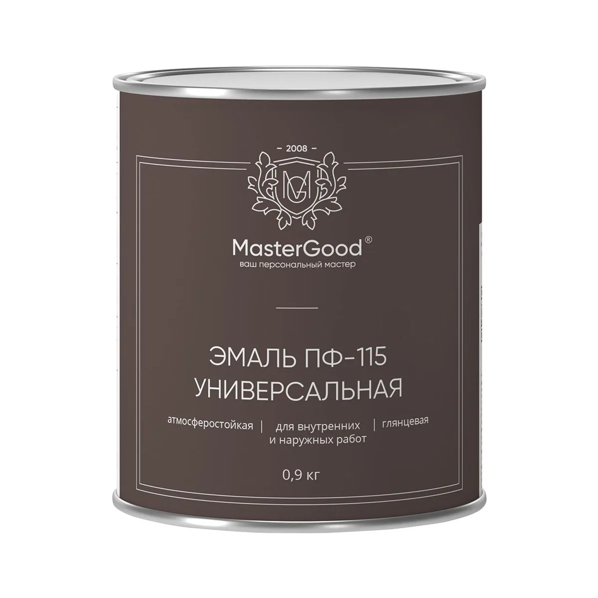 ЭМАЛЬ ПФ-115 СЕРАЯ 0,9 КГ (1/12) "MASTERGOOD"