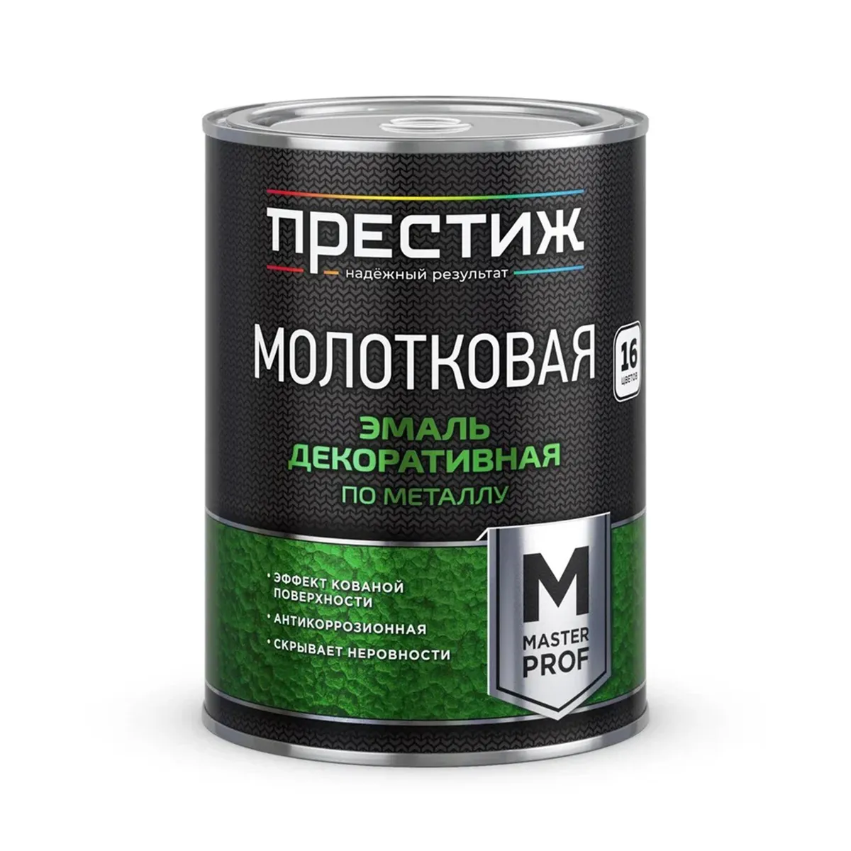 ЭМАЛЬ С МОЛОТКОВЫМ ЭФФЕКТОМ МЕДНО-КОРИЧНЕВАЯ 0,8 Л (1/6) "ПРЕСТИЖ"
