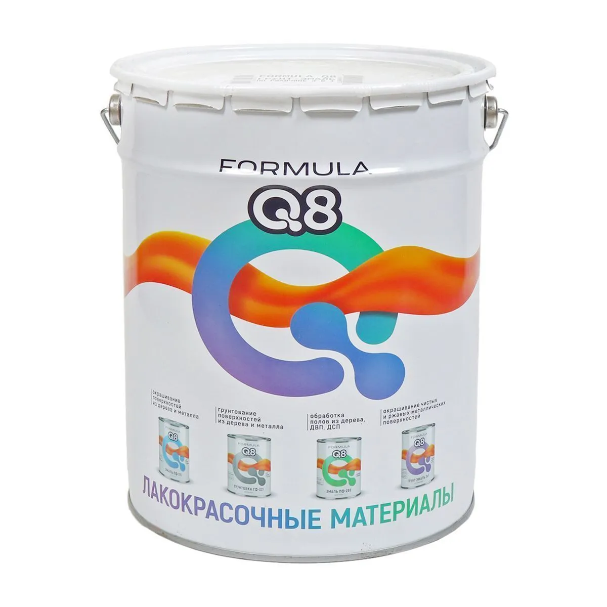 ГРУНТ- ЭМАЛЬ ПО РЖАВЧИНЕ "FORMULA Q8" КРАСНАЯ 20 КГ (1)