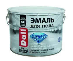 ЭМАЛЬ ДЛЯ ПОЛА АЛКИДНО-УРЕТАН. "DALI"  БАЗА A  9 Л (1) "РОГНЕДА"