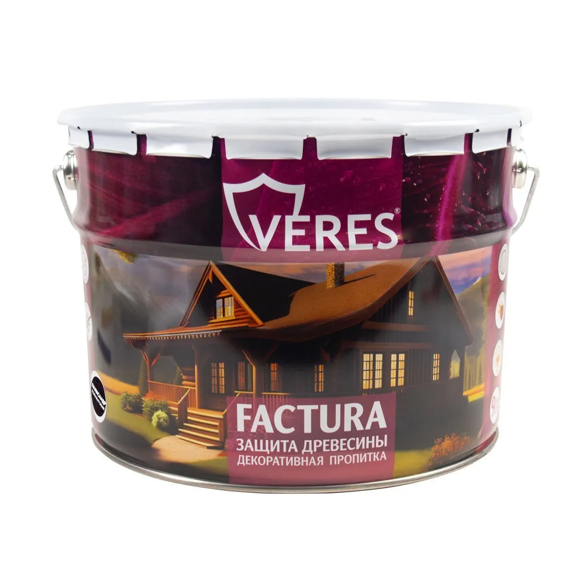 ПРОПИТКА ДЕКОРАТИВНАЯ "FACTURA" ПАЛИСАНДР 9 Л (1) "VERES"