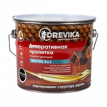 ПРОПИТКА ДЕКОРАТИВНАЯ "ЭКСТРА 3 В 1" ПАЛИСАНДР 3 Л (1/4) "DREVIKA"