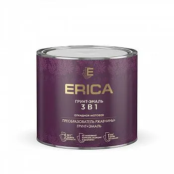 ГРУНТ- ЭМАЛЬ ПО РЖАВЧИНЕ "ERICA" КРАСНАЯ 1,8 КГ (6)