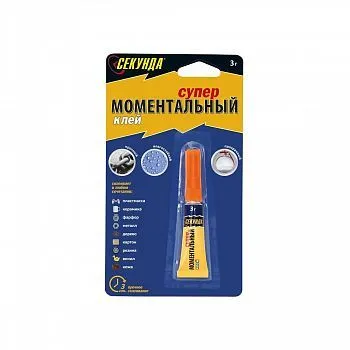 КЛЕЙ "МОМЕНТАЛЬНЫЙ" 3 Г В ШОУ-БОКСЕ (12/144) "СЕКУНДА" 403-110