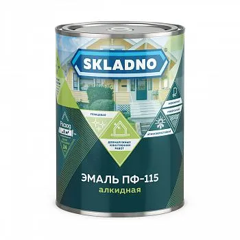 ЭМАЛЬ ПФ-115  "SKLADNO" СИНЯЯ  0,8 КГ (1/14)