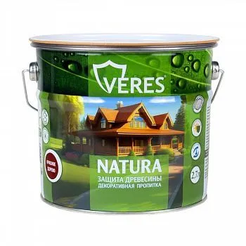 ПРОПИТКА ДЕКОРАТИВНАЯ "NATURA" КРАСНОЕ ДЕРЕВО 2,7 Л (1/4) "VERES"