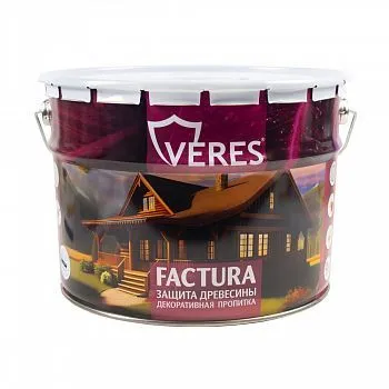 ПРОПИТКА ДЕКОРАТИВНАЯ "FACTURA" БЕЛЫЙ 9 Л (1) "VERES"