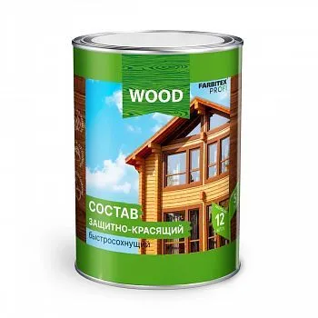 СОСТАВ ЗАЩИТНО-КРАСЯЩИЙ БЫСТРОСОХНУЩИЙ КАЛУЖНИЦА 2,7 Л (4) "FARBITEX PROFI WOOD"