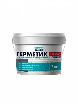 ГЕРМЕТИК АКРИЛОВЫЙ ШОВНЫЙ ДЛЯ МИНЕР. ПОВЕРХН. 3 КГ СЕРЫЙ (1) "CEMMIX"