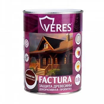 ПРОПИТКА ДЕКОРАТИВНАЯ "FACTURA" МАХАГОН 0,8 Л (1/8) "VERES"