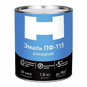 ЭМАЛЬ ПФ-115 "H" ЗЕЛЕНАЯ 1,8 КГ (1/6) 210718