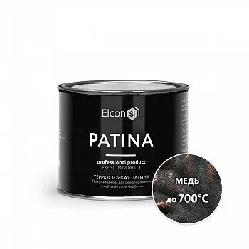 КРАСКА ДЕКОРАТИВНАЯ ТЕРМОСТОЙКАЯ "PATINA" МЕДЬ 0,2 КГ (1/20) "ELCON"