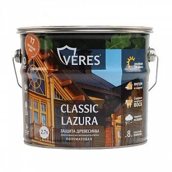 ВЕРЕС КЛАССИК ЛАЗУРА №17 ЗОЛОТОЙ БОР  2,7 Л (1/4) "VERES" VC-26