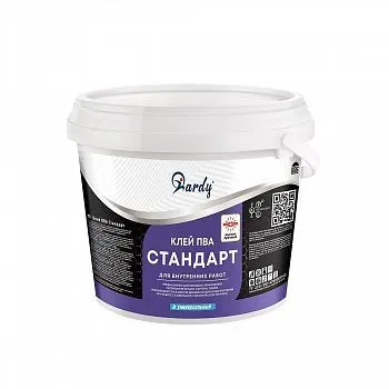 КЛЕЙ ПВА "СТАНДАРТ" УНИВЕРСАЛЬНЫЙ 0,75 КГ (1/6) "HARDY"