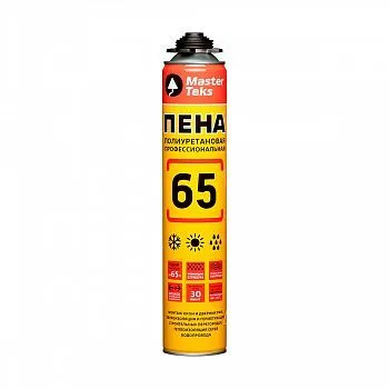 ПЕНА МОНТАЖНАЯ "MASTERTEKS 65 PRO" ПРОФИ 825 МЛ ВСЕСЕЗОННАЯ (1/12) РОССИЯ