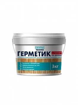 ГЕРМЕТИК АКРИЛОВЫЙ "ТЕПЛЫЙ ШОВ" 3 КГ СОСНА (1) "CEMMIX"