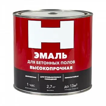 ЭМАЛЬ ДЛЯ БЕТОННЫХ ПОЛОВ ЗЕЛЕНАЯ 2,7 КГ (1/6) "H"