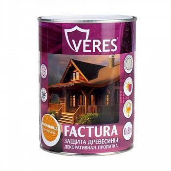 ПРОПИТКА ДЕКОРАТИВНАЯ "FACTURA" КАЛУЖНИЦА 0,8 Л (1/8) "VERES"