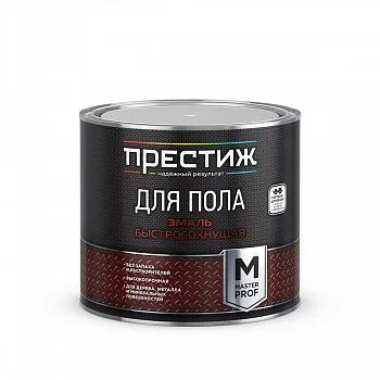 ЭМАЛЬ ДЛЯ ПОЛА АКРИЛ. БЫСТРОСОХН. КОРИЧНЕВАЯ 1,9 КГ (1/6) "ПРЕСТИЖ"