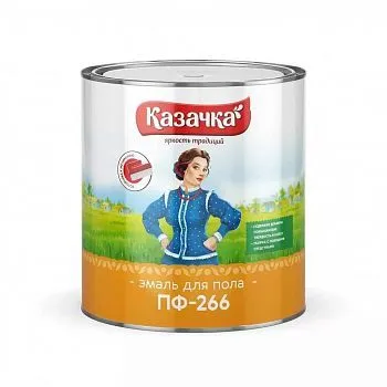 ЭМАЛЬ ПФ-266  "КАЗАЧКА" КРАСНО-КОРИЧНЕВАЯ  2,8 КГ (6)