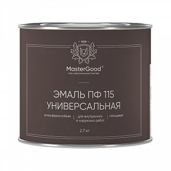 ЭМАЛЬ ПФ-115 БЕЛАЯ 2,7 КГ (1/6) "MASTERGOOD"