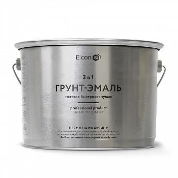 ГРУНТ-ЭМАЛЬ ПО РЖАВЧИНЕ 3 В 1 МАТОВАЯ КОРИЧНЕВАЯ  2 КГ (1/4) "ELCON"