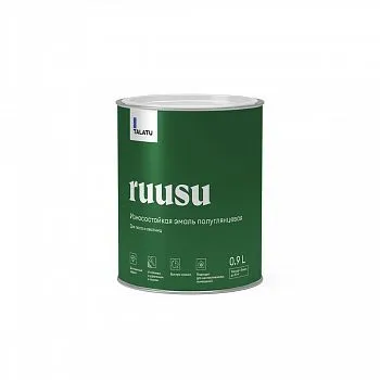 ЭМАЛЬ "RUUSU"  ДЛЯ ПОЛА И ЛЕСТНИЦ ПОЛУГЛЯНЦЕВАЯ БАЗА С 0,9 Л (1/6) "TALATU"